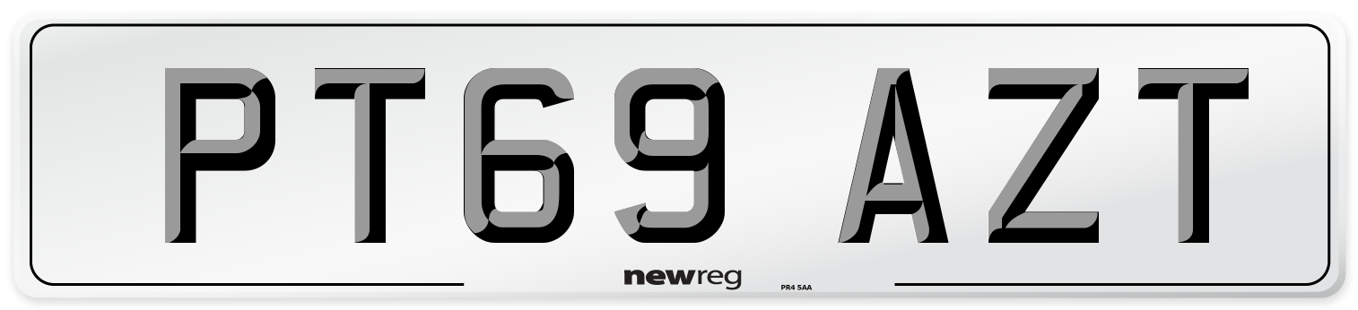 PT69 AZT Number Plate from New Reg